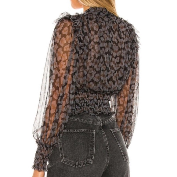 Free People Twyla Leopard Top - Picture 2 of 5